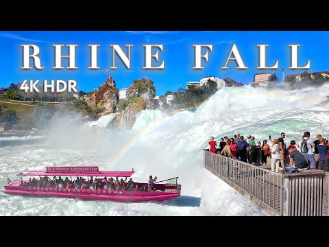 Switzerland RHINE FALLS 🇨🇭 EUROPE`S LARGEST waterfall ! Amazing spectacle Schaffhausen 4K 60fps HDR