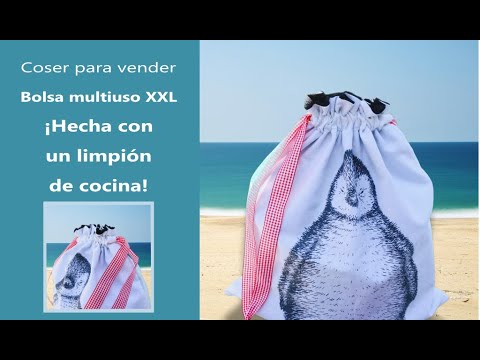Costura fácil: Cose una bolsa multiusos XXL con un limpión de cocina