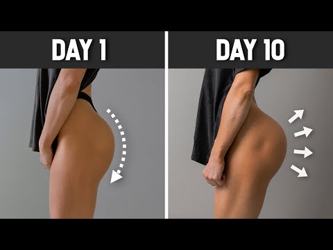 10 Min | 10 Days | 10 Exercises to GROW BUBBLE BUTT - Intense Booty Challenge, No Equipment, At Home
