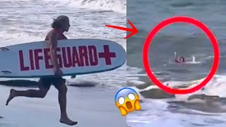 Lifeguard Saves Life Of a Human 🛟😱- Being At The Beach (part 1)