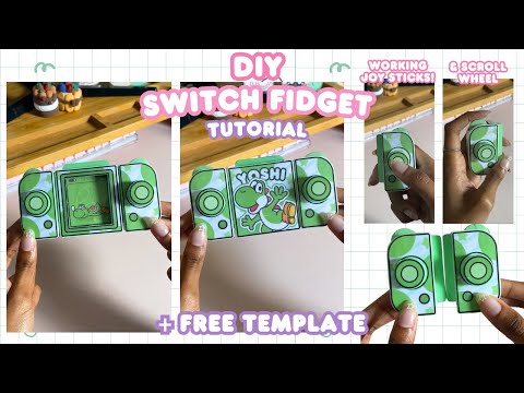 DIY Mini Switch Fidget Tutorial! 🎮 |+Free Template| Cute DIY Crafts