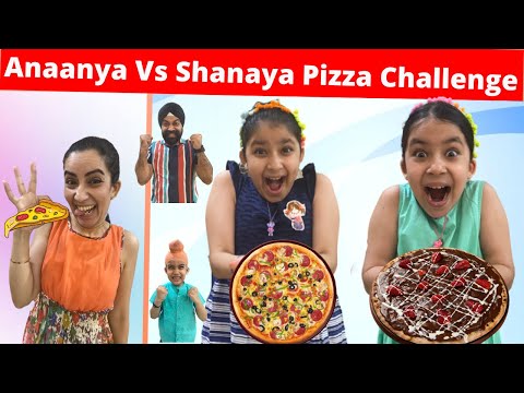 Anaanya Vs Shanaya Pizza Challenge | RS 1313 VLOGS | Ramneek Singh 1313