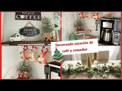 Ideas para decorar tu estación de cafe y el comedor en esta temporada navideña