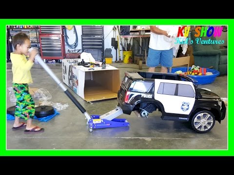 Kruz Unboxing and Assembling the Ride On Power Wheel Police Car!