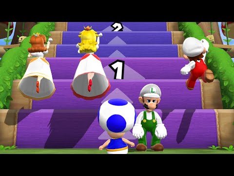 Step it Up 1 vs. Rivals and Free for all Minigames Daisy vs Peach vs Luigi vs Mario | Mario Party 9