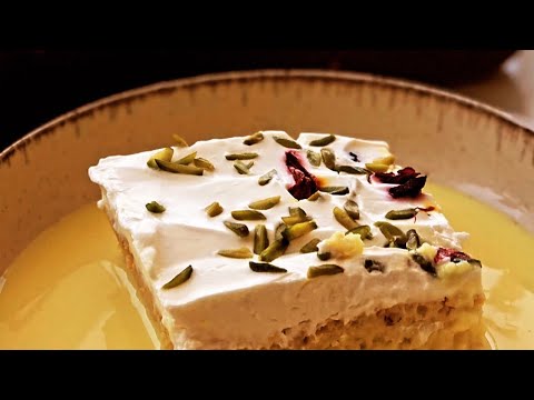 Tres laches Cake In Rasmalai flavor \ Rasmalai cake / Milk Cake Recipe