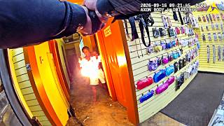 Officer Shoots Suspect After He Aims Flames at Police