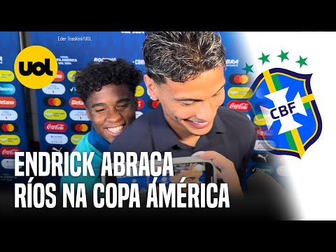 ENDRICK INTERROMPE ENTREVISTA E ABRAÇA RICHARD RÍOS
