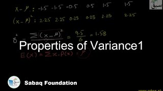 Properties of Variance1