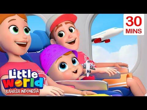 Pakai Sabuk Pengaman Di Pesawat | Kartun Anak | Little World Bahasa Indonesia