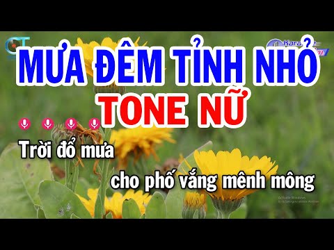 Karaoke Mưa Đêm Tỉnh Nhỏ Tone Nữ ( G#m ) Nhạc Sống Beat Chuẩn | Karaoke Đồng Sen