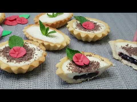 Корзиночки с Ягодным Джемом и Чизкейком    Cheese Tarts with Berry Jam