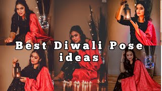 TOP 20 Diwali photo poses at home| Easy Photoshoot Diya/candle | How to Pose | my_clicks Instagram