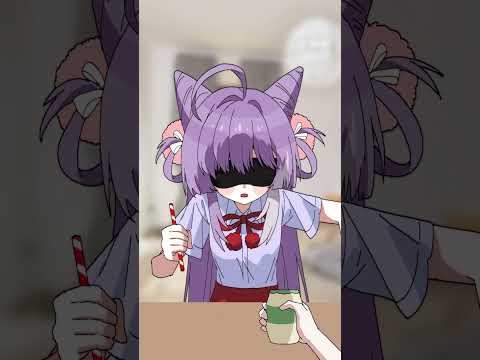 안대쓰고 바나나우유에 빨대 꽂는 챌린지 #vtuber #스텔라이브 #memes