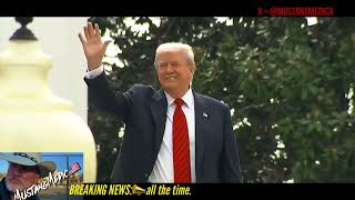 BREAKING NEWS:📣 President Trump is on the roof of the White House.