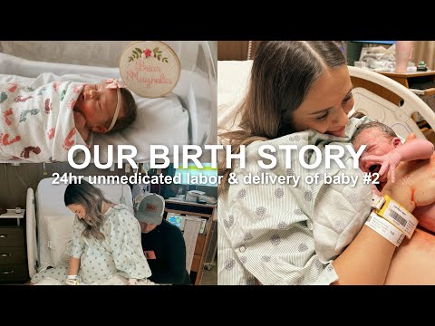 MY BIRTH STORY | 24hr unmedicated labor & delivery of our baby girl 👶🏻🎀🏥🫶🏻