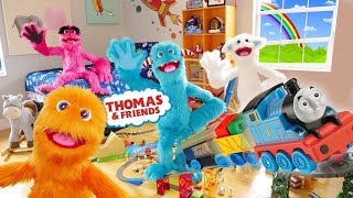 Thomas and Friends Toy Trains! 🚂 Fuzzy is the Train Conductor! 🛤️