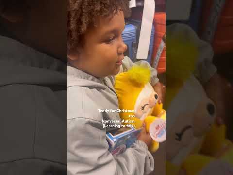 Teddy for Xmas too #Nonverbalautism #Learningtotalk