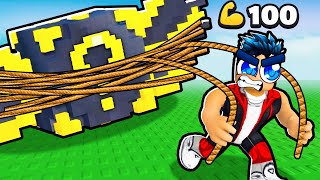 DEVIENS PLUS FORT POUR VOLER LE LUCKY BLOCK DE BRAINROT LE PLUS LOURD SUR ROBLOX