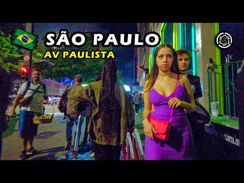 AV PAULISTA Night Walk — The Most Iconic Avenue on SÃO PAULO 🇧🇷 Brazil 【 4K UHD 】