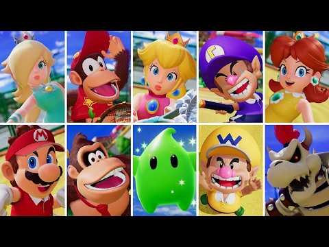 Mario Tennis Fever - All Character Entrance Animations