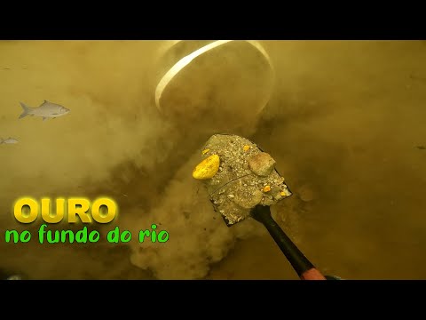 GARIMPO DE OURO NO FUNDO DO RIO [ achando ouro natural no fundo do rio ] veja como usar a bateia