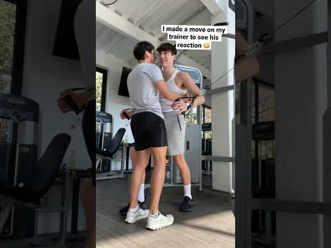Hugging my trainer to see his reaction 🏋️‍♂️ #shorts | Dion and Sebb #sebasdion