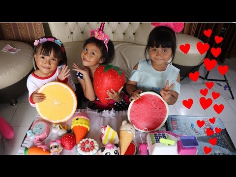 What If Cita Jadi Penjual Squishy 💙 Drama anak main Jual-jualan Pakai Mesin Kasir-kasiran