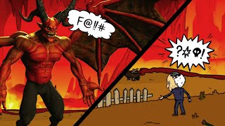 Mr. Boss has a property dispute with Satan (Smiling Friends)