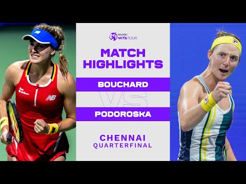 Eugenie Bouchard vs. Nadia Podoroska | 2022 Chennai Quarterfinal | WTA Match Highlights