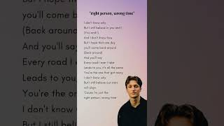 Henry Moodie | right person, wrong time #lyrics #foryou #rightpersonwrongtime #henrymoodie #shorts