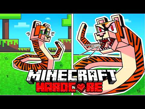 I Survived 1000 DAYS as a SNAKE in HARDCORE Minecraft! - Tiger Mobs Compilation