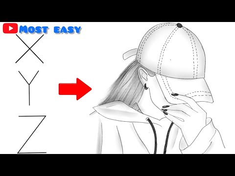 How to draw a girl with cap | Girl drawing easy step by step | Beautiful girl drawing for beginners