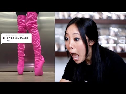 pointe shoe fitter reacts to TIK TOKS 7