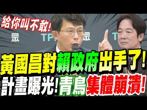 【AI字幕】高招!黃國昌對賴清德政府出手了!制裁計畫曝光!青鳥集體崩潰!
