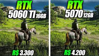 RTX 5070 VS RTX 5060 TI 16GB TESTES EM 8 JOGOS NO ULTRA EM 4K E QUADHD SERÁ QUE A VRAM MUDOU O JOGO?