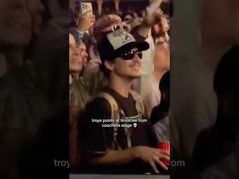 Troye gives Timothee attention during coachella performance