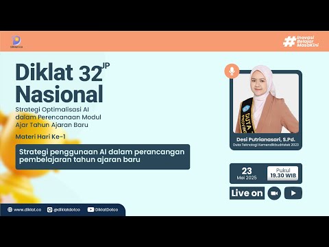 Diklat 32JP #1 Strategi Optimalisasi AI dalam Perencanaan Modul Ajar Tahun Ajaran Baru