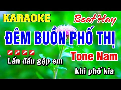 Karaoke Đêm Buồn Phố Thị Nhạc Sống Tone Nam 2025 | Hoài Phong Organ