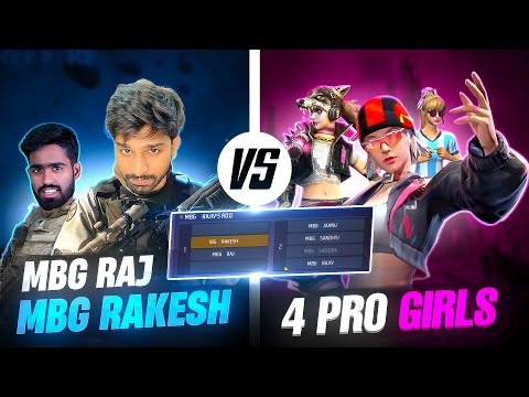 MBG Rakesh & MBG Raj vs 4 Pro Girls of MBG Guild - Garena Free Fire - Free Fire Telugu #mbg