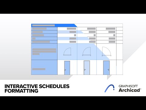What's new in Archicad  - Schedule Formatting Improvements