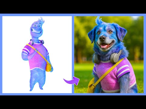 HOW ELEMENTAL MOVIE CHARACTERS LOOK AS DOGS!