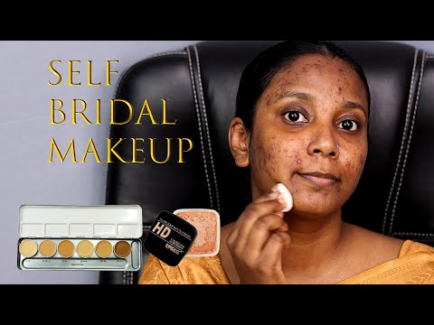 Self Bridal Makeup / Pigmentation Skin Makeup/ Summer Bridal Makeup /Affordable  Makeup/ Self Makeup