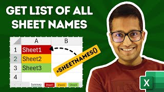 This FORGOTTEN Excel Function Gives You a List of All Sheet Names (takes 5 Seconds)