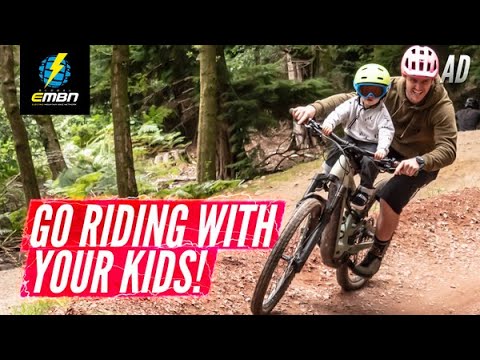 The Best Way To Go E-Mountain Biking With Kids | Using A Child Seat Or Tow Rope For Fun On The Trail