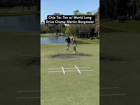 Chipping Tic Tac Toe against Martin Borgmeier #shorts #golf