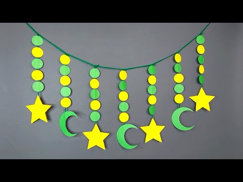 Tutorial Mudah Membuat Hiasan Bulan Puasa dan Idul Fitri dari kertas_Hiasan Bulan Ramadan