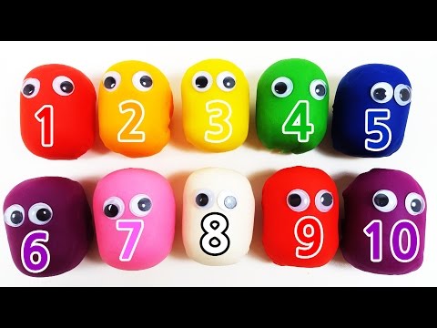 Learn Colours and Numbers with Play doh and Candy! baby Toddler, kids 영어로 배우는 무지개 색깔놀이, 숫자놀이