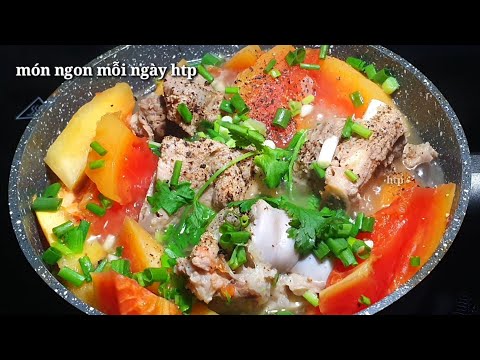 Cách nấu canh đu đủ hầm xương ngon | món ngon mỗi ngày htp