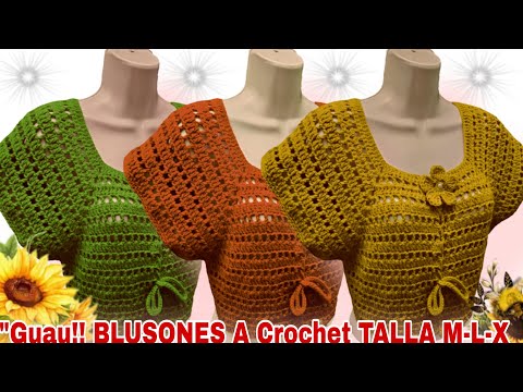 ⛔️ GUAU!! Aprende a Tejer BLUSONES en Talla M-L-X Y (VENDELOS hasta en $30.00 DÓLARES)😱